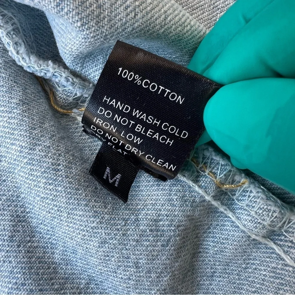 POL Denim Vest with Fringe Women Size M - Picture 7 of 8